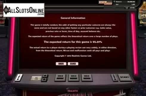 Paytable 4. Jackpot Cherries from Realistic