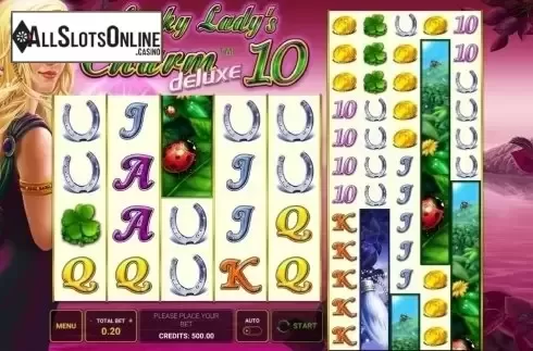Reel Screen. Lucky Lady's Charm Deluxe 10 from Greentube