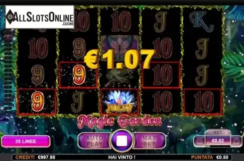 Win screen 3. Magic Garden from Nazionale Elettronica