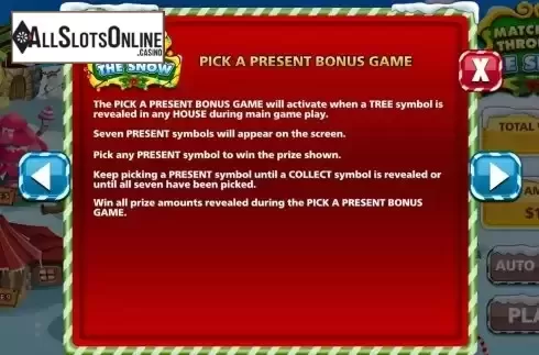 Feature Pick Bonus Screen