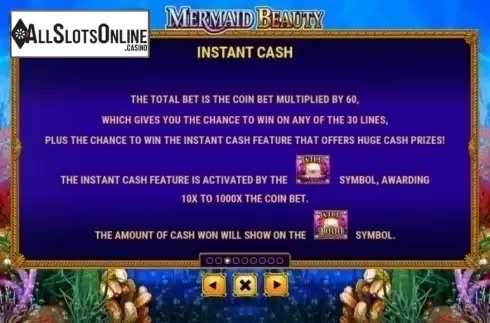 Paytable 3. Mermaid Beauty from Skywind Group