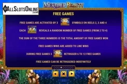 Paytable 4. Mermaid Beauty from Skywind Group