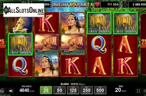 Free Spins Win Screen