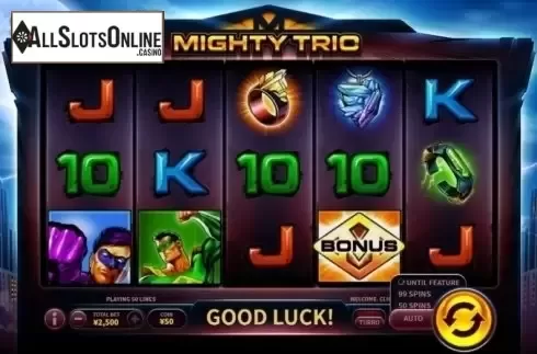 Game Workflow screen . Mighty Trio from Skywind Group