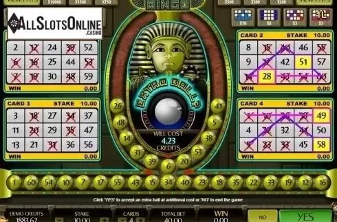 Game Screen 2. Pharaoh Bingo from Microgaming