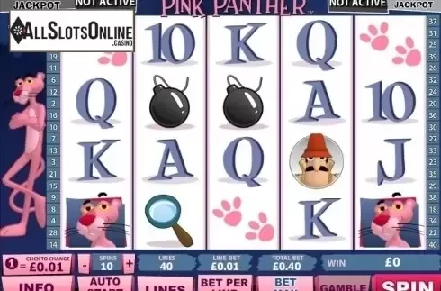 Game Workflow screen. Pink Panther from Playtech