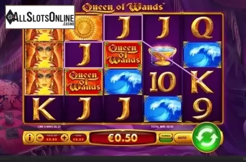 Win Screen . Queen of Wands from Skywind Group