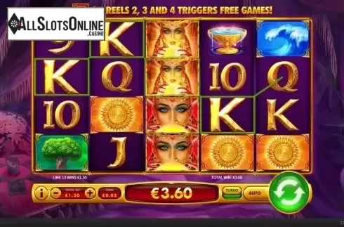 Win Screen 3. Queen of Wands from Skywind Group