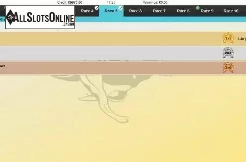 Reel screen. Rush Greyhounds Live from Inspired Gaming