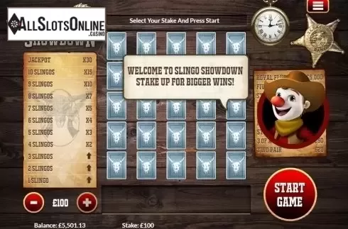 Reels screen. Slingo Showdown from Slingo Originals