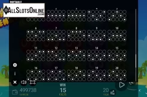 Paylines screen. Star Frenzy from Zeus Play