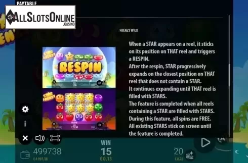 Wild screen. Star Frenzy from Zeus Play