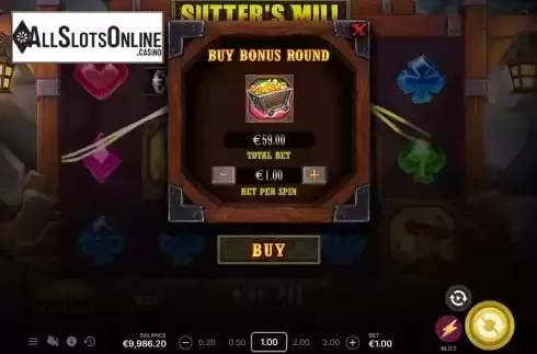 Buy Bonus screen
