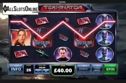 Win Screen. Terminator Genisys from Playtech
