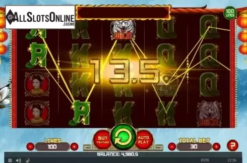 Win Screen 2. Tiger's Charms from Spinomenal