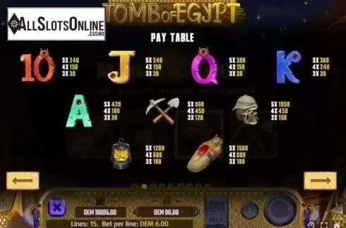Paytable