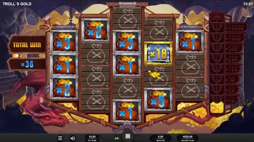 Troll's Gold slot screenshot 4