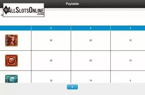 Paytable 1. Volcano Queen Diamond Spins from IGT