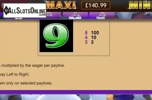 Paytable. White Wizard Jackpot from Eyecon