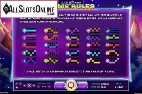 Paylines. Wild Fairies from EAgaming