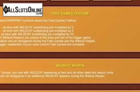 Features. Wildcat Canyon Dice from NextGen