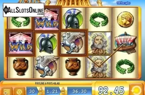 Paytable 1. Zeus (Dragoon Soft) from Dragoon Soft