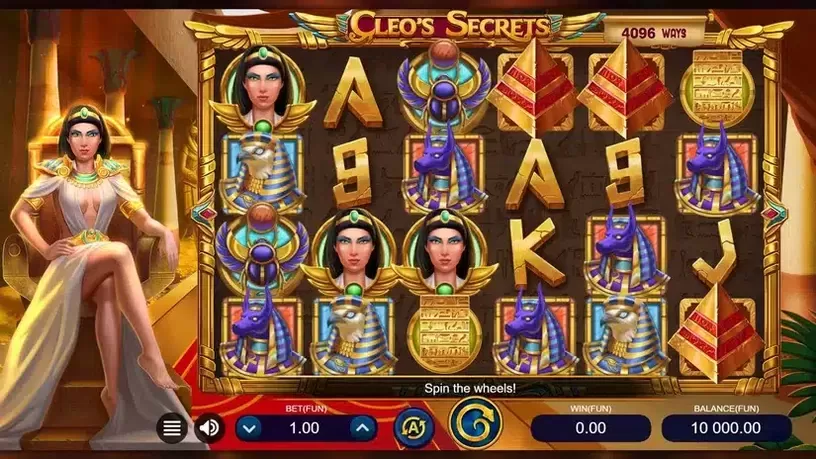 Cleo's Secrets slot screenshot 1