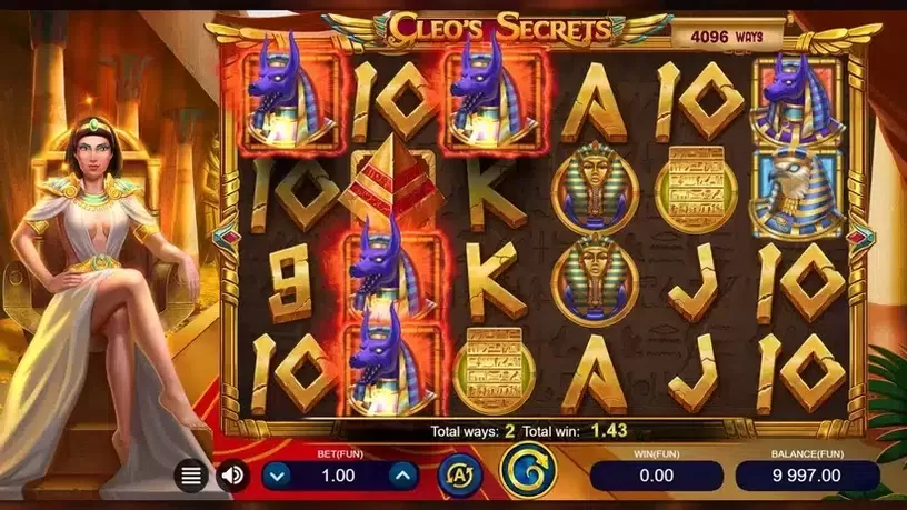 Cleo's Secrets slot screenshot 2