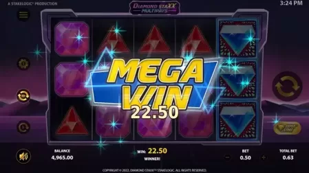 Diamond Staxx Multipays slot screenshot 4