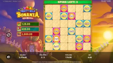 Fruity Wild Bonanza Hold & Spin slot screenshot 4