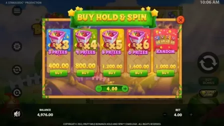Fruity Wild Bonanza Hold & Spin slot screenshot 2