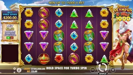 Gates of Olympus Xmas 1000 slot screenshot 1