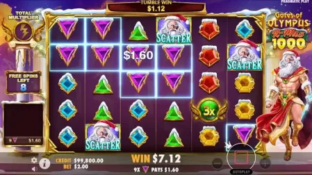 Gates of Olympus Xmas 1000 slot screenshot 2