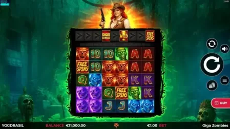 Giga Zombies GigaBlox slot screenshot 1
