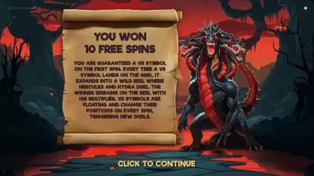 Hercules VS Hydra slot screenshot 3