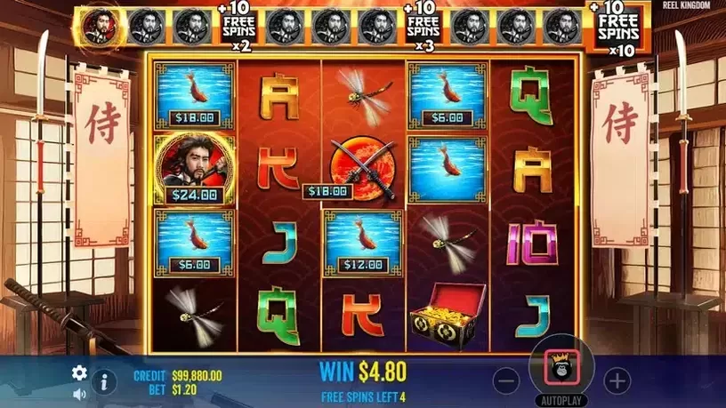 Samurai Code slot screenshot 4