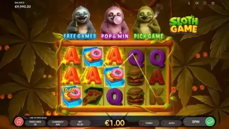 Sloth Game slot screenshot 2