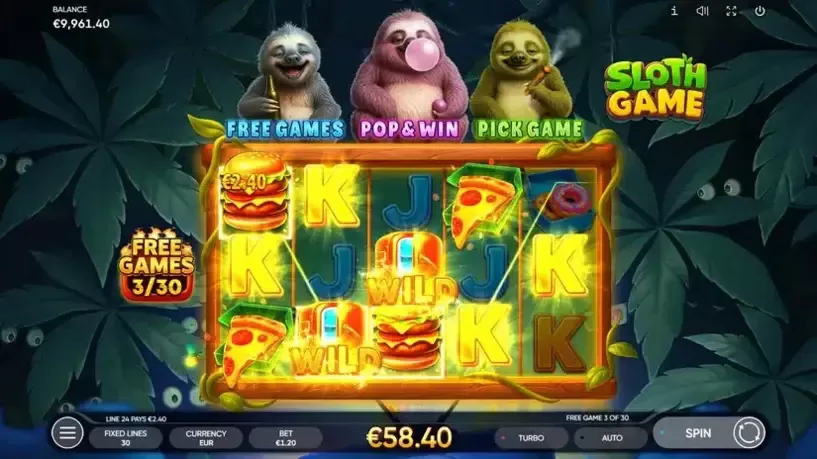 Sloth Game slot screenshot 
