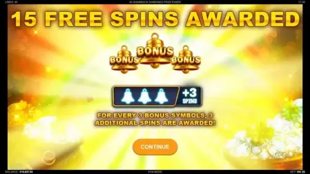 40 Shamrock Diamonds PrizeTower slot screenshot 4