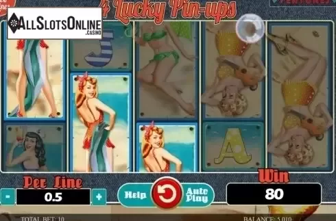 Win Screen 1. 4 Lucky Pin-ups from Spinomenal