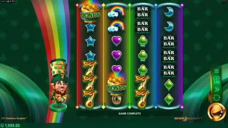 777 Rainbow Respins slot screenshot 1