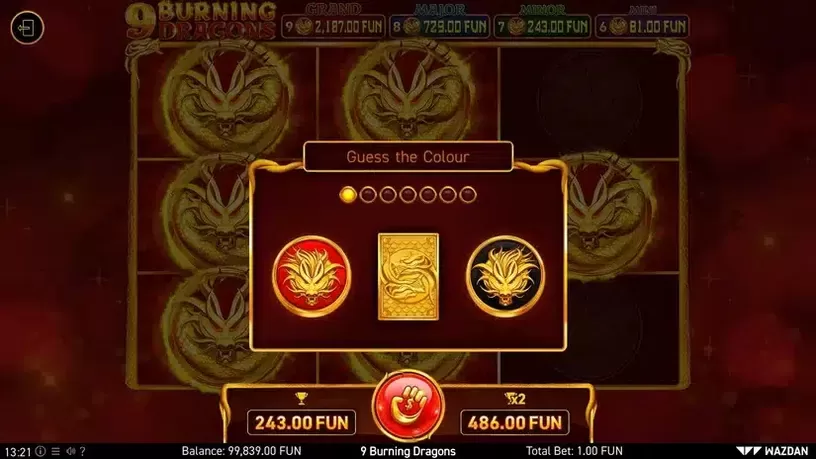 9 Burning Dragons slot screenshot 6