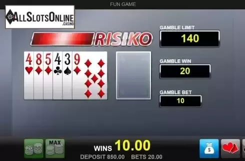 Risk game screen