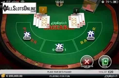 Game Screen 2. Baccarat (Playtech) from Playtech