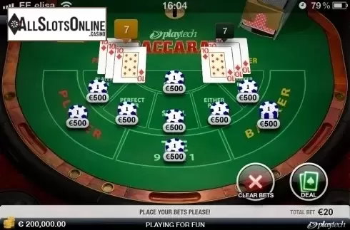 Game Screen 1. Baccarat (Playtech) from Playtech