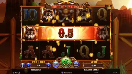 Book Of Rampage slot screenshot 2