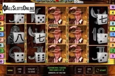 Win Screen. Book of Ra Dice from Novomatic