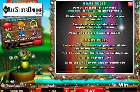 Screen2. Bubble Bonanza from Microgaming