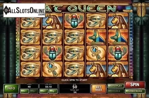Reels screen. Cat Queen from Playtech