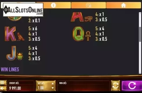 Pay Table screen 2